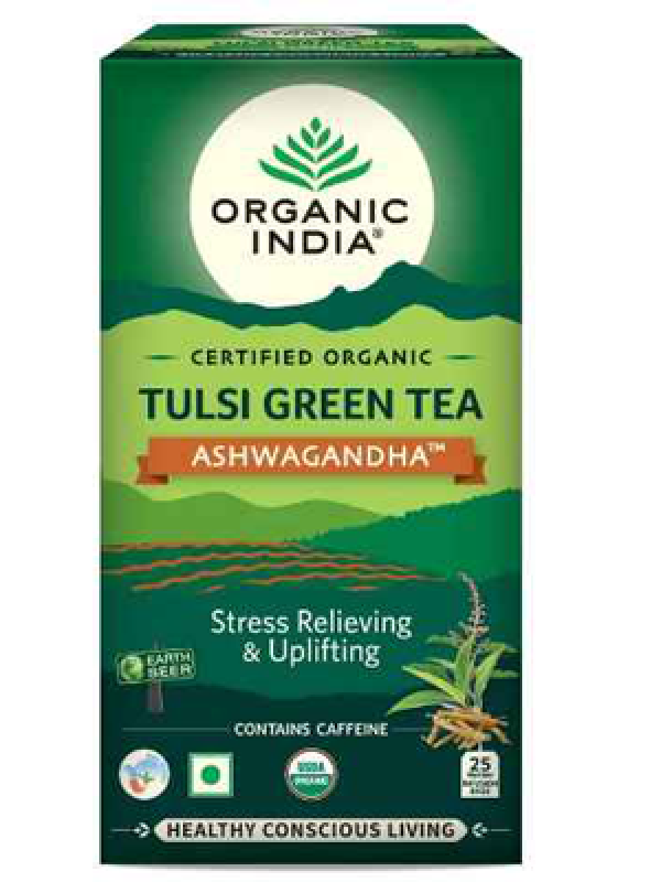 Organic India Tulsi Green Tea Ashwagandha