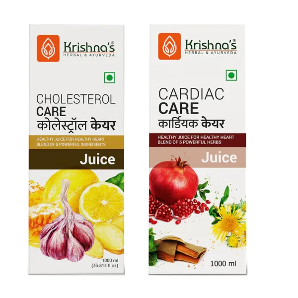Krishna's Herbal & Ayurveda Cholesterol Care Juice & Cardiac Care Juice