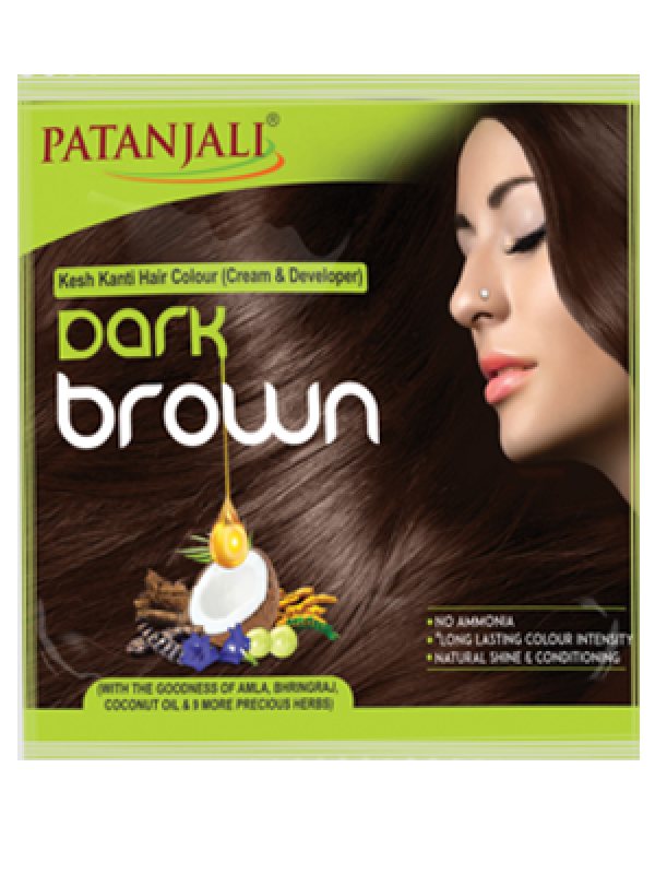 Patanjali Kesh Kanti Hair Colour (Cream & Developer) - Dark Brown
