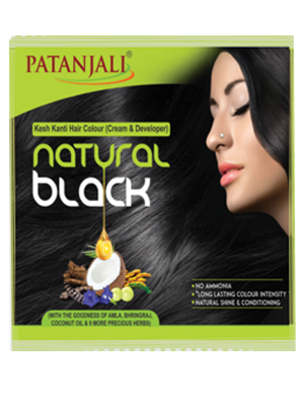 Patanjali Kesh Kanti Hair Colour (Cream & Developer)-Natural Black